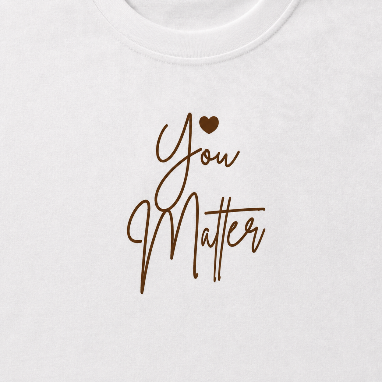 You Matter Cropped Boxy T-Shirt - Chocolate