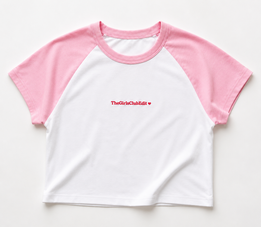 Pink sleeve baby T-shirt - The Girls club edit