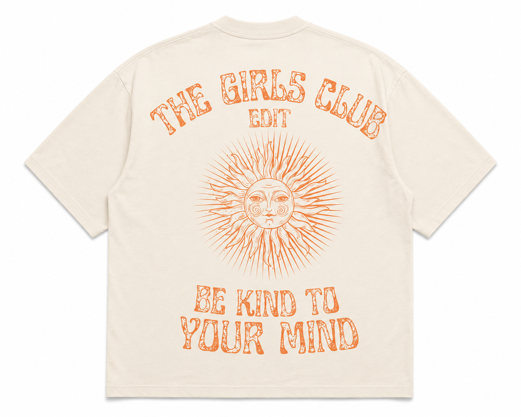 Be kind to your mind Oversized T-shirt - Orange
