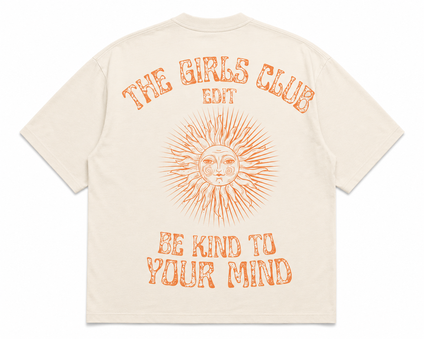 Be kind to your mind Oversized T-shirt - Orange