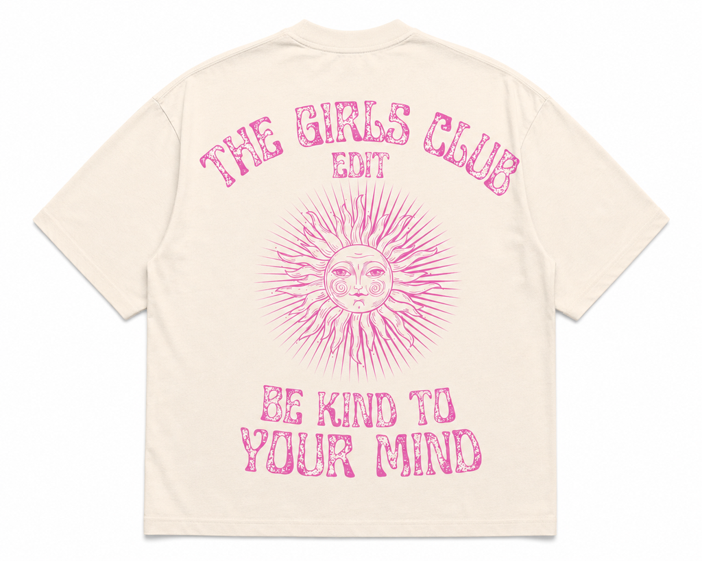 Be kind to your mind oversized T-shirt - PINK