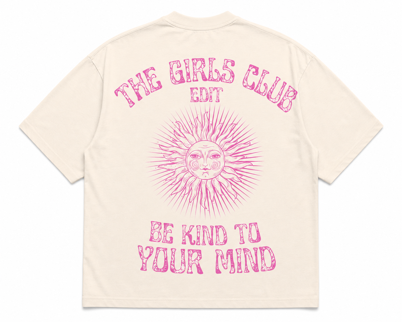 Be kind to your mind oversized T-shirt - PINK